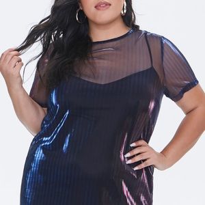 Forever21 Plus Size Metallic T-Shirt Dress